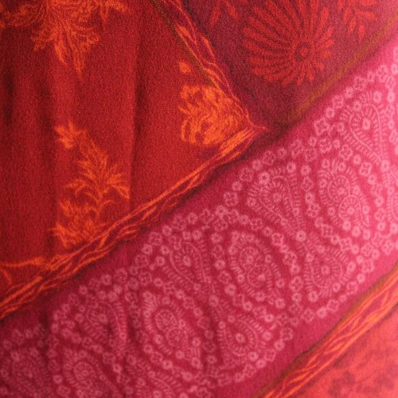 Vintage 1990s Dress, Jones New York Silk Burgundy Floral Print, Size 8 - Picture 5 of 12